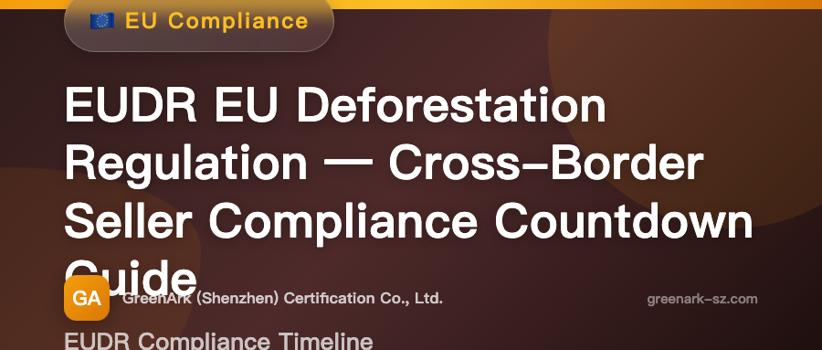EUDR EU Deforestation Regulation — Cross-Border Seller Compliance Countdown Guide
