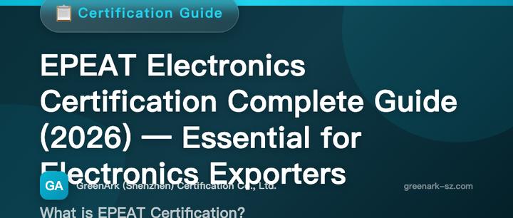 EPEAT Electronic Product Certification Complete Guide (2026 Edition) — Essential for Electronics Manufacturers Going Global