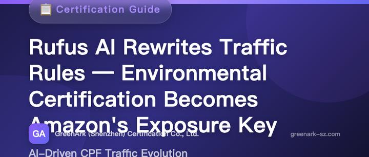 Rufus AI Rewrites Traffic Rules — Environmental Certifications Become Amazon's Exposure Key