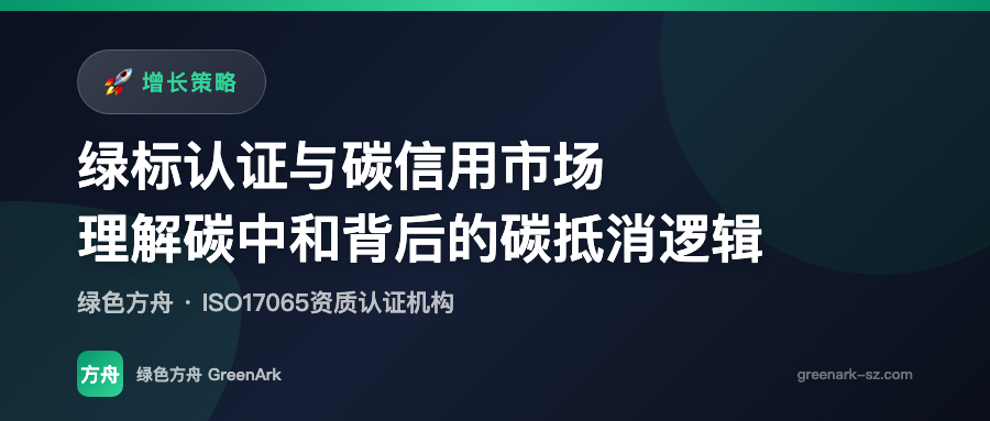 绿标认证与碳信用市场——理解碳中和背后的碳抵消逻辑