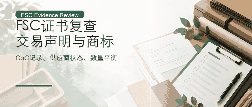 FSC 认证复查：CoC 记录、交易声明与商标使用
