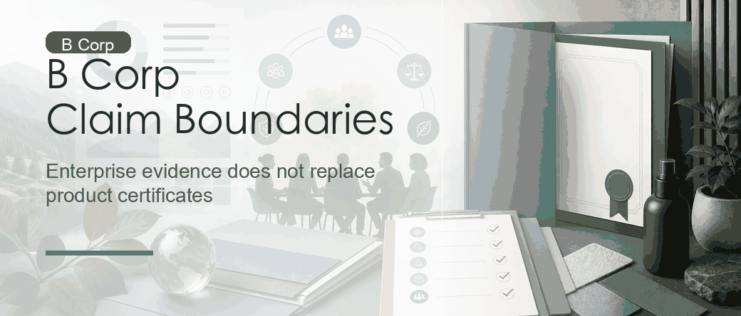 B Corp Claim Boundaries: Enterprise ESG Evidence Does Not Replace Product Certification