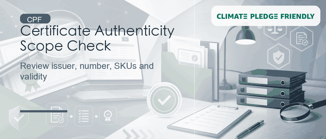CPF Certificate Authenticity and Scope Check: Issuer, Number, SKUs and Validity