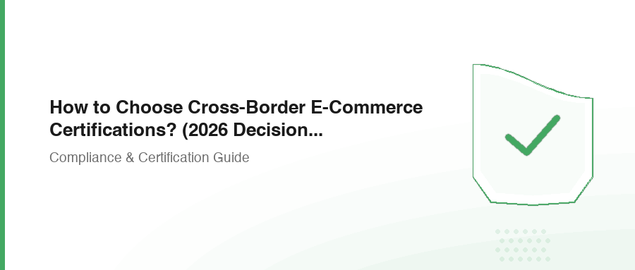 How to Choose Cross-Border E-Commerce Certifications? (2026 Decision Guide)