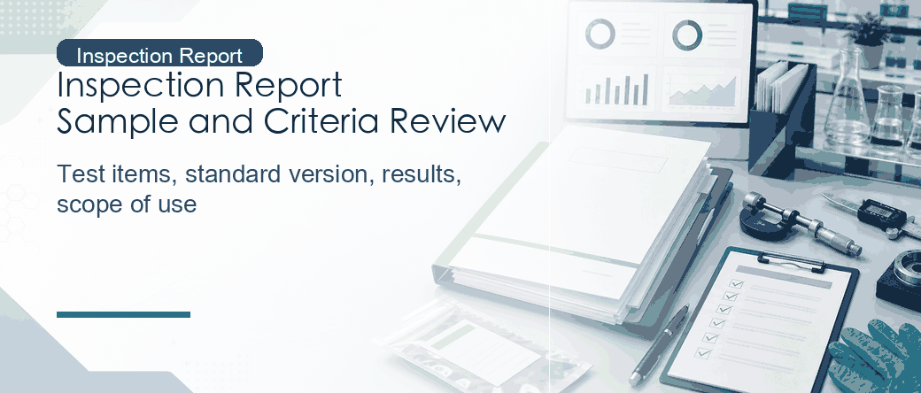 Inspection Report: Sample Information, Test Items, and Criteria Review