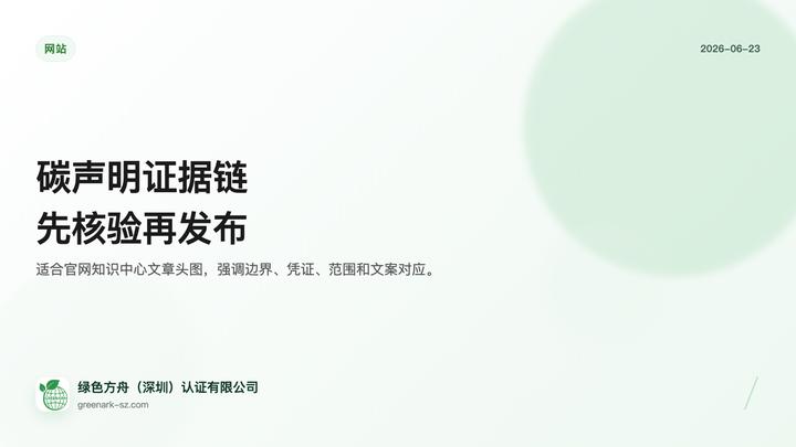 碳中和声明证据链准备