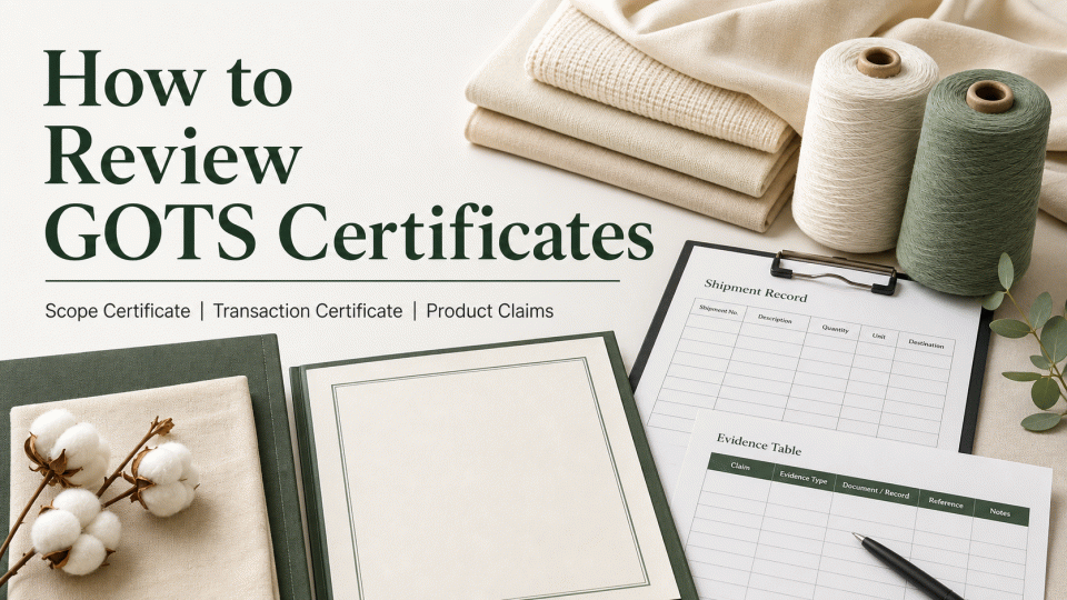 How to Review GOTS Certificates by Product and Shipment