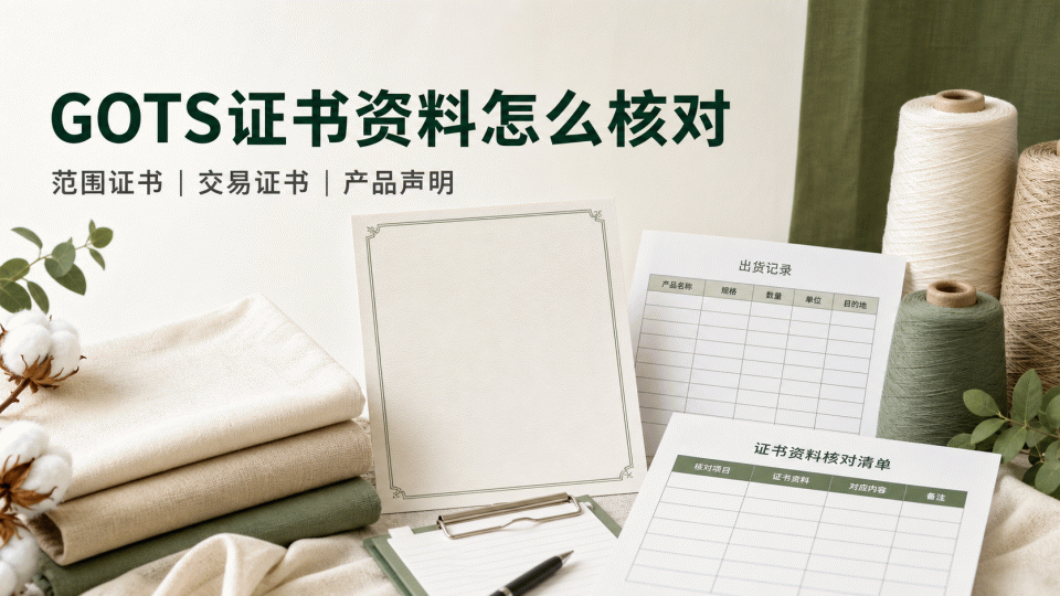 客户点名 GOTS：证书资料如何按产品与交易核对