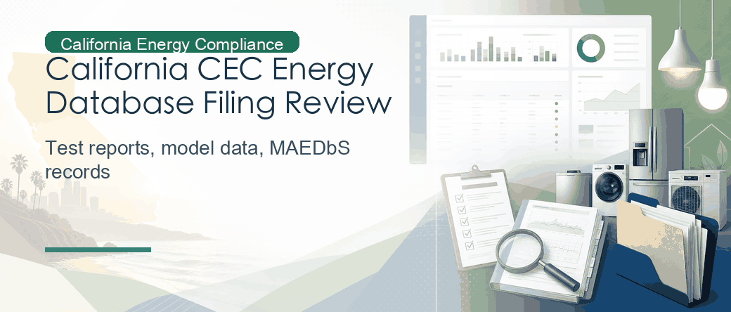 California CEC Energy Compliance: Database Filing and Model Review