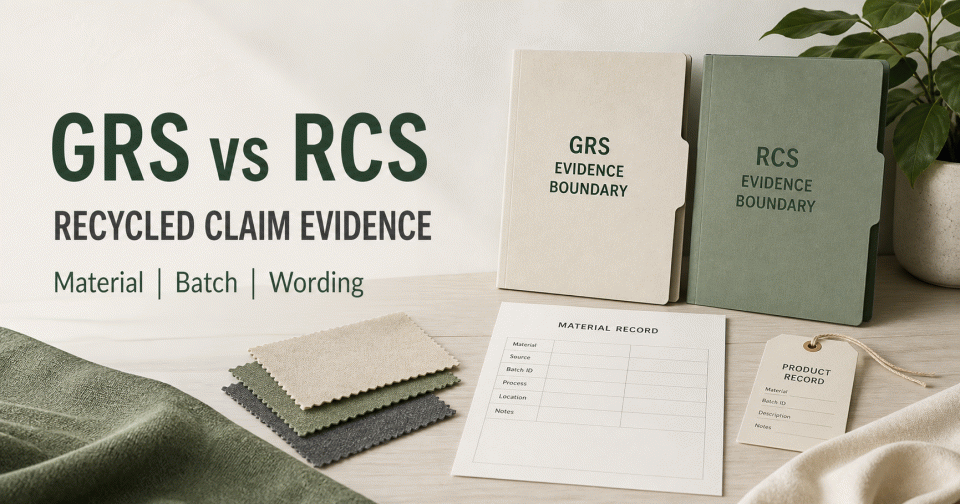 GRS与RCS回收声明证据边界：材料、批次与CPF页面表达怎么分开核对