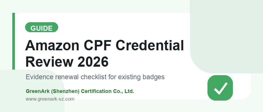 Amazon CPF Credential Review 2026: Evidence Renewal Checklist for Existing Badges