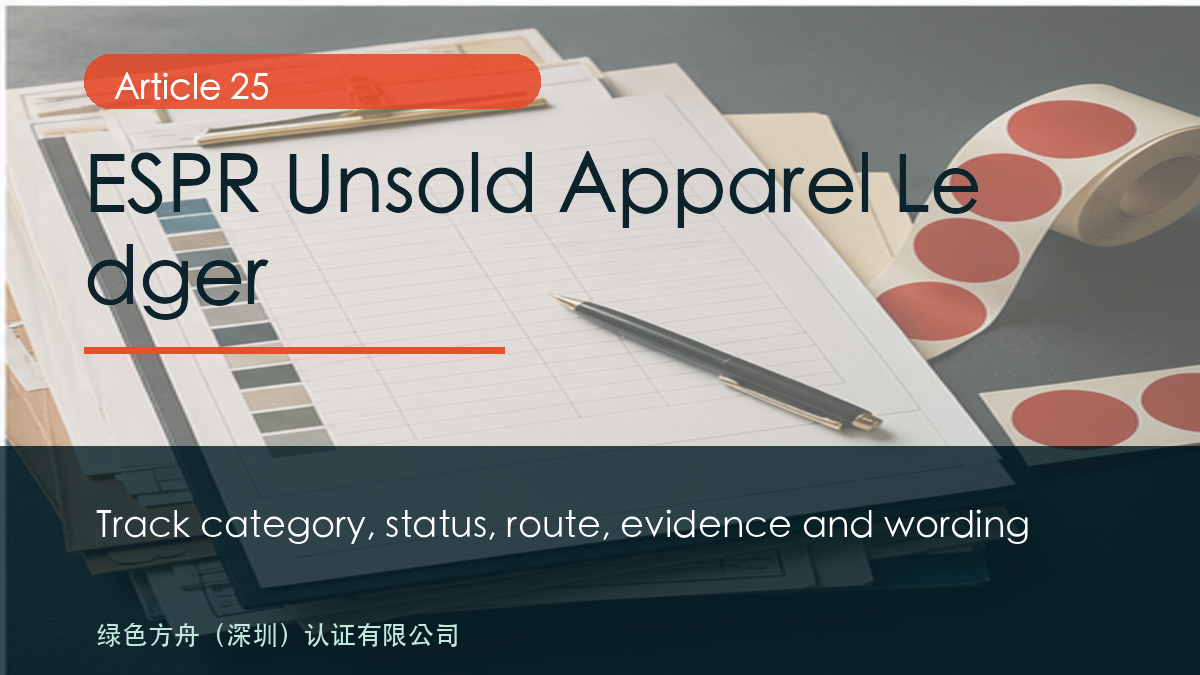 Before the ESPR Ban on Destroying Unsold Apparel: Build an Inventory Evidence Ledger