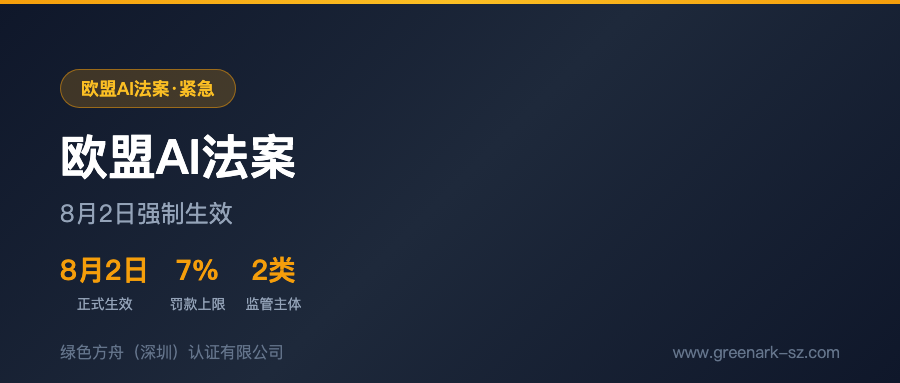 欧盟AI法案8月2日强制生效：跨境电商卖家的AI使用合规指南