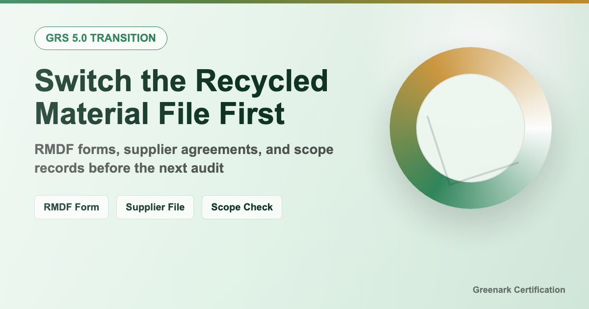 GRS Version Transition: Recycled-Material Evidence and Label Claim Checks