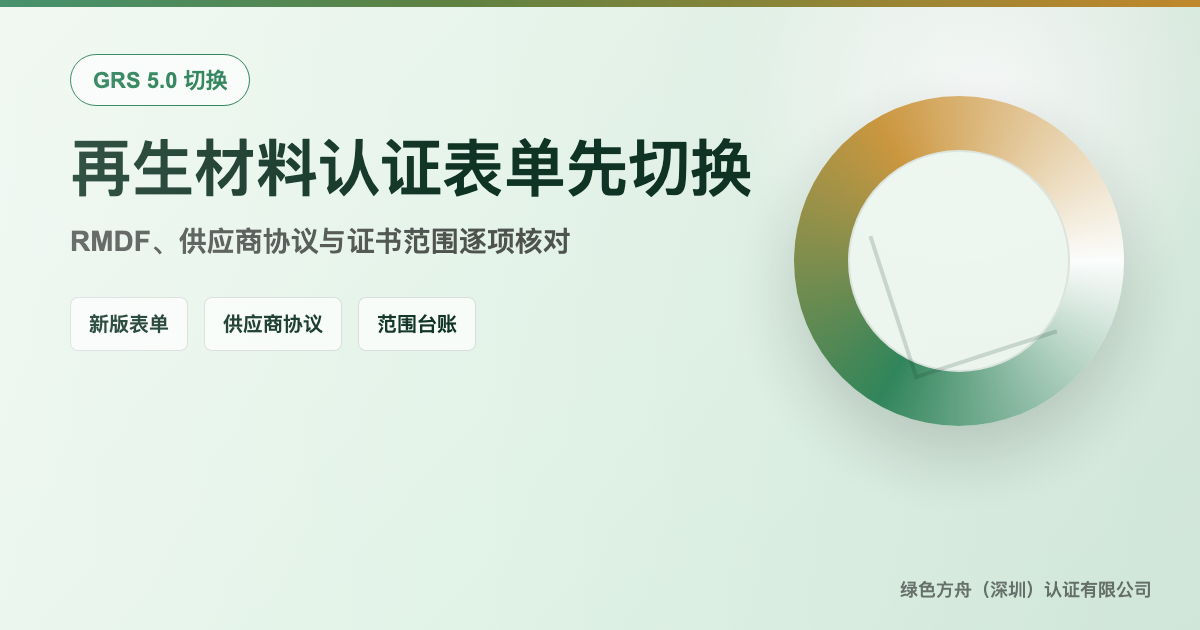 GRS 版本转换：回收材料证据和标签声明核对