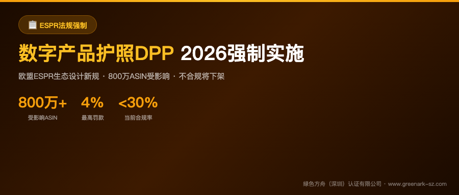 欧盟ESPR数字产品护照（DPP）强制化：跨境电商卖家合规指南