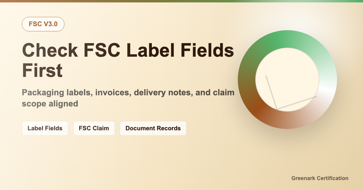 FSC Label and Chain of Custody: Packaging, Invoice and Promotional File Checks