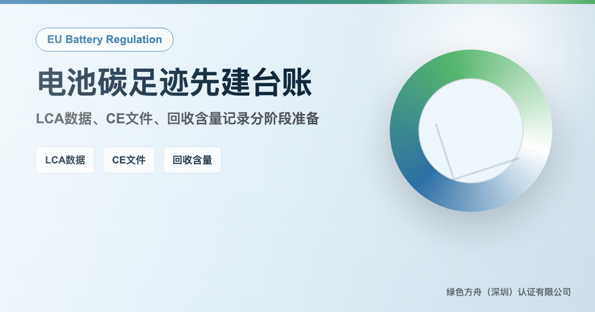 欧盟新电池法规2027年8月生效：碳足迹声明与CE标志全面更新，跨境电商如何提前布局？