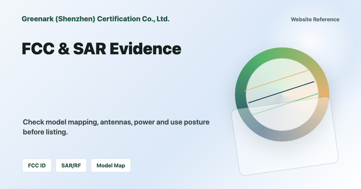 FCC ID and SAR Report Evidence Check for Wireless Electronics