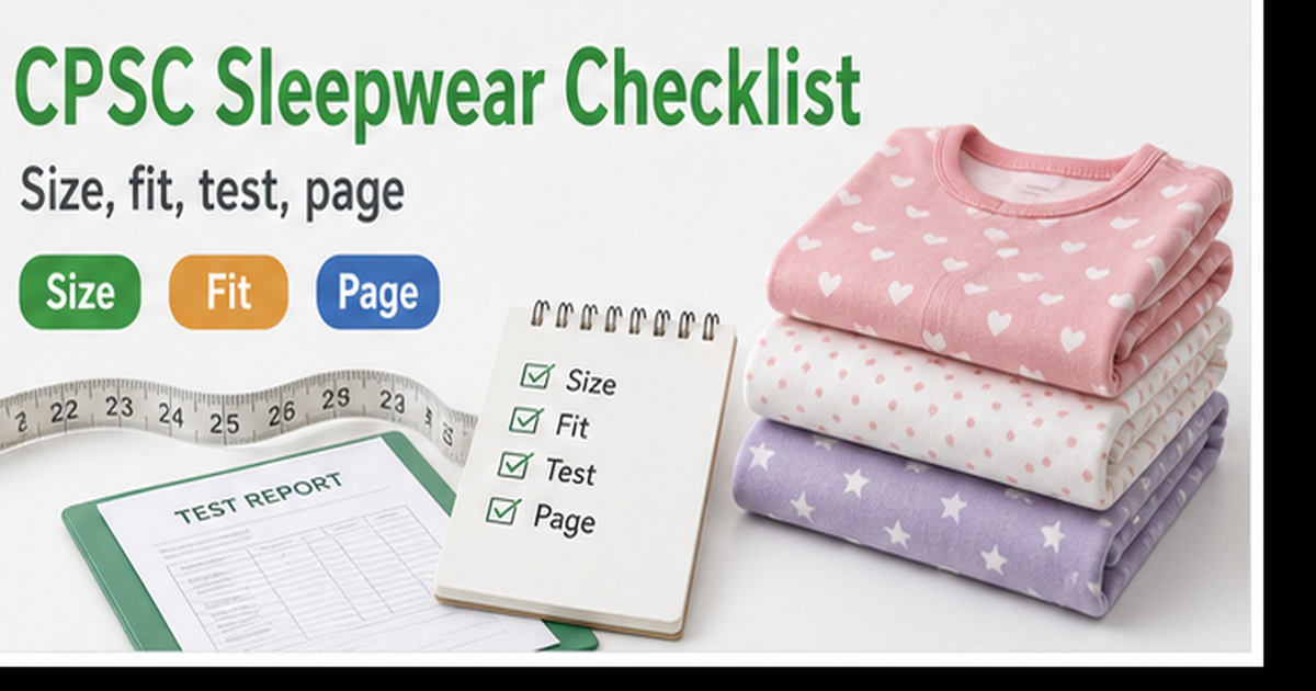 For Children's Sleepwear Listings, Check Flammability Evidence Before Calling It Sleepwear