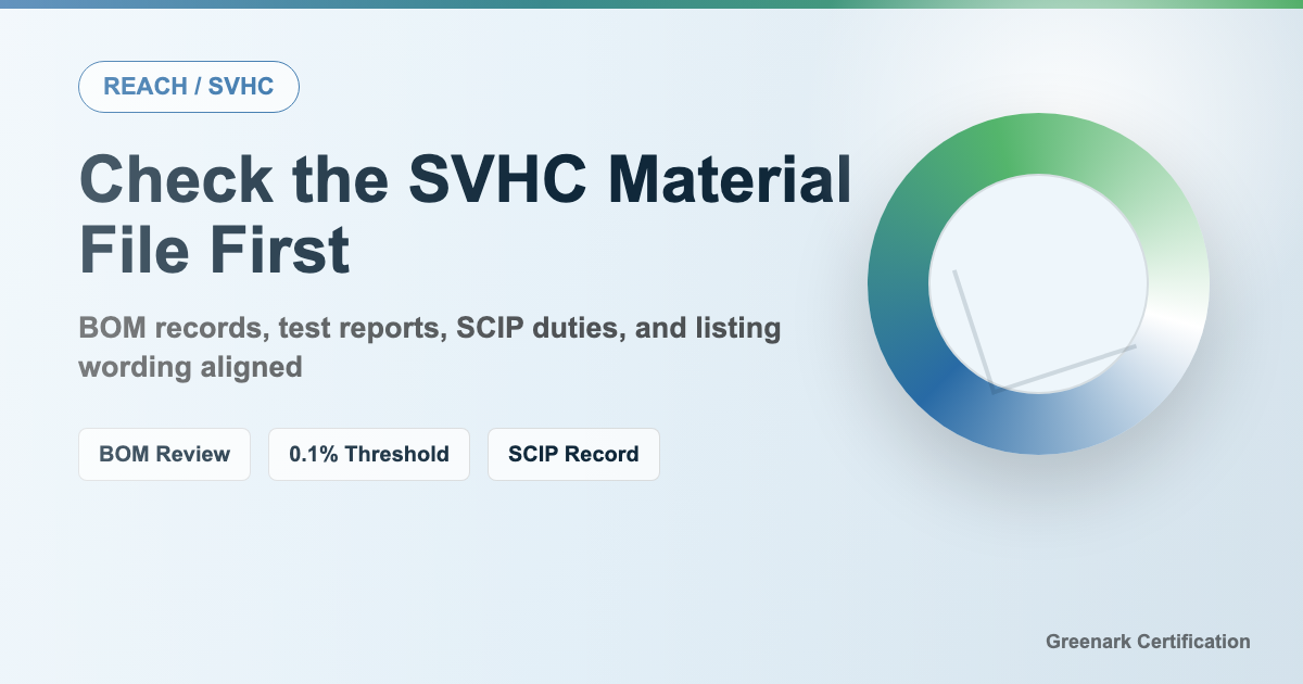EU REACH SVHC List Review: Build the Material Evidence File Before Selling in Europe