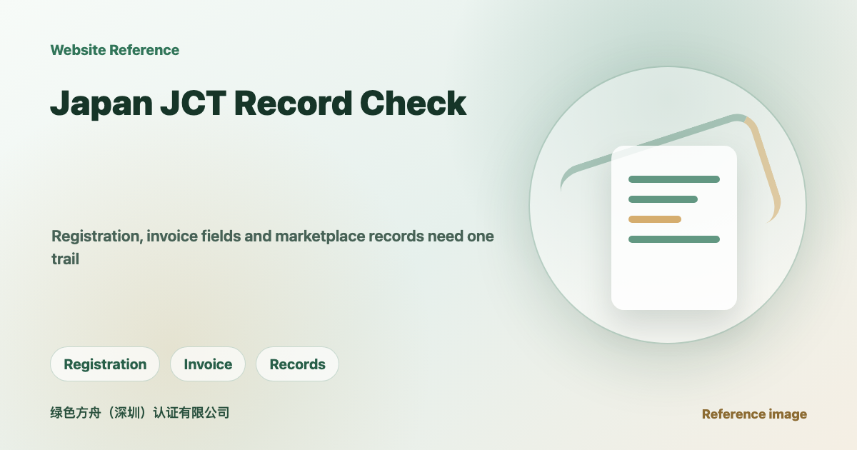 Japan JCT Qualified Invoice: Check Registration, Invoice Fields and Marketplace Records