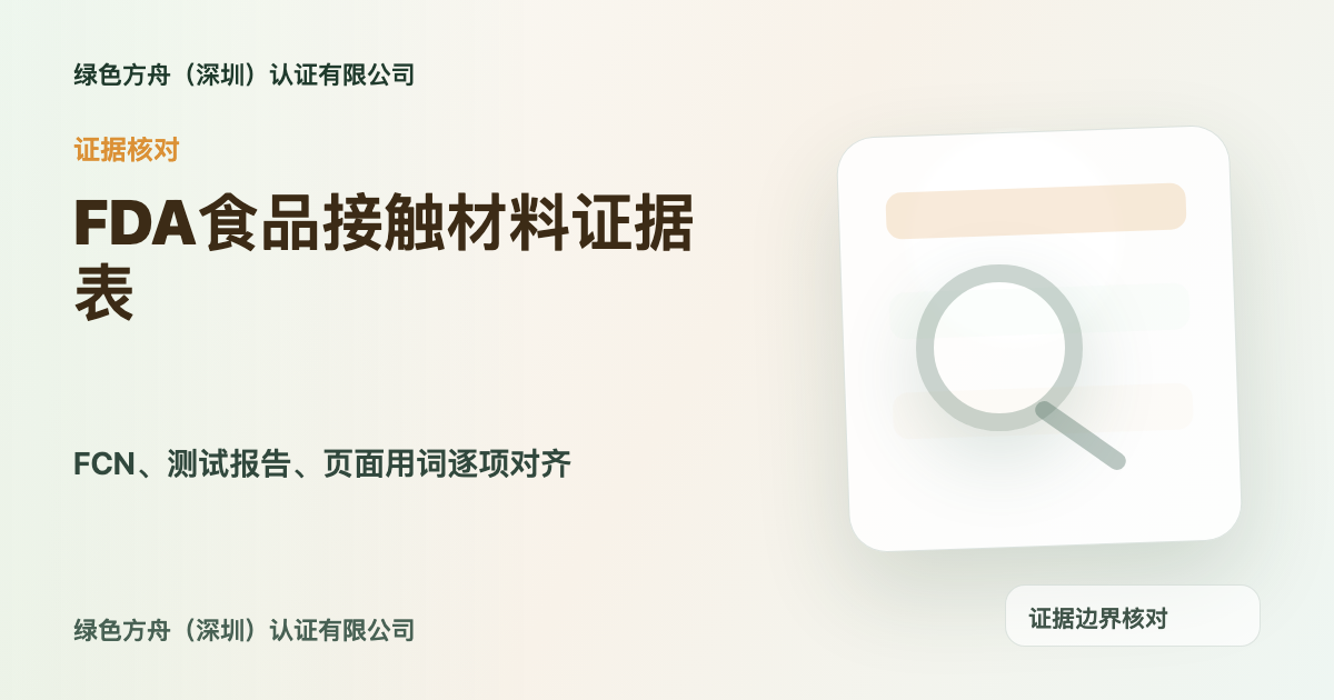 美国FDA食品接触材料法规--FCN通报制度与亚马逊食品级产品合规指南