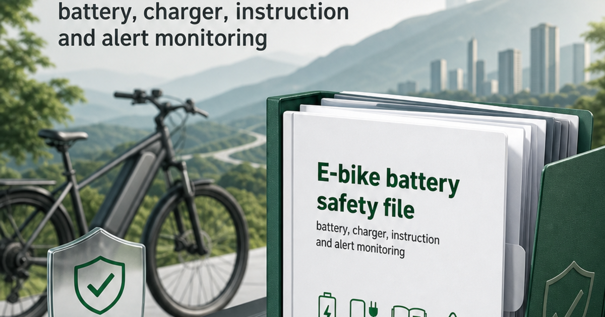 UK OPSS e-bike battery safety: prepare the safety file before listing