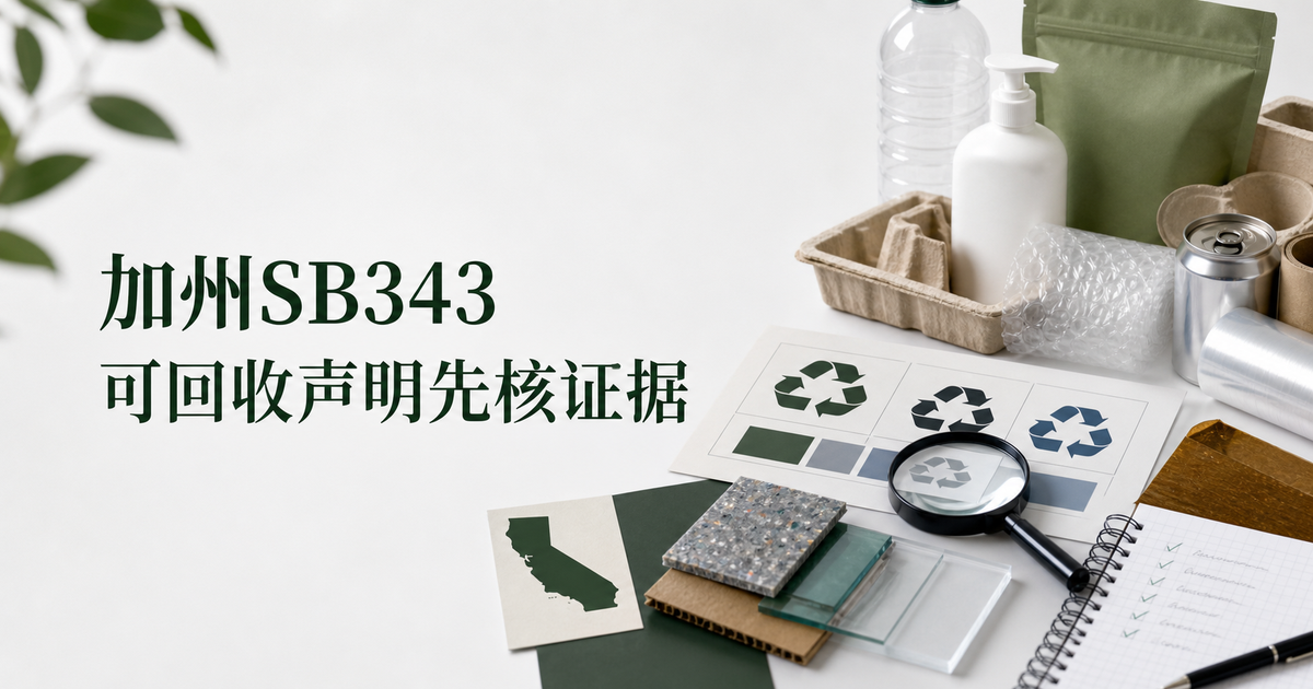 加州SB343可回收声明2026全面执行｜亚马逊卖家包装与listing可回收标签合规指南