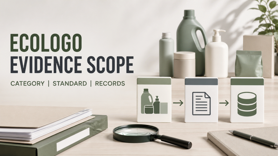 UL ECOLOGO Evidence Scope: Match the Category, Standard and Product Record