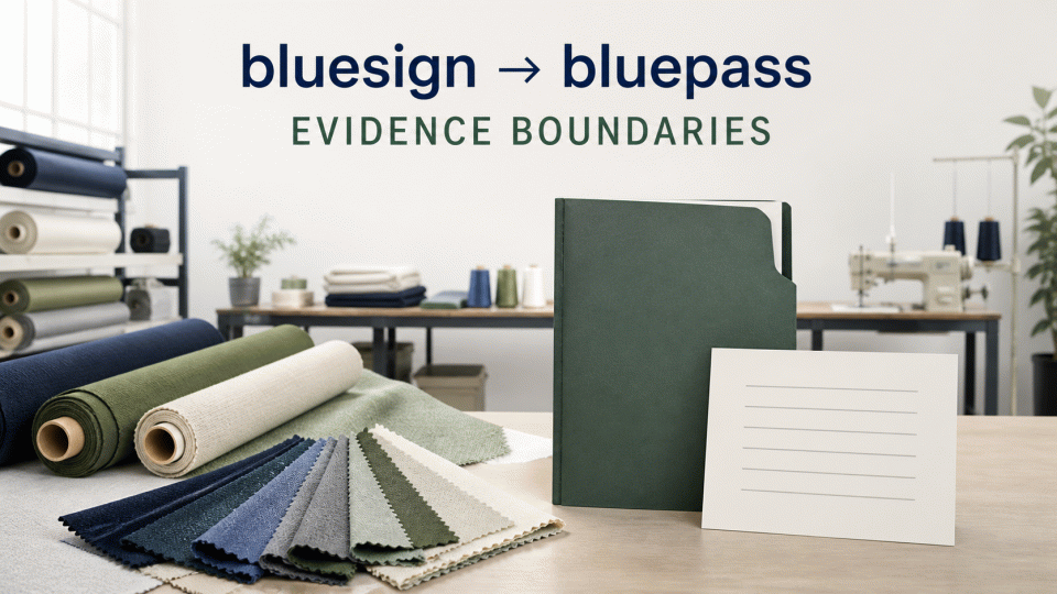 From bluesign to bluepass: separating evidence for products, articles and chemicals