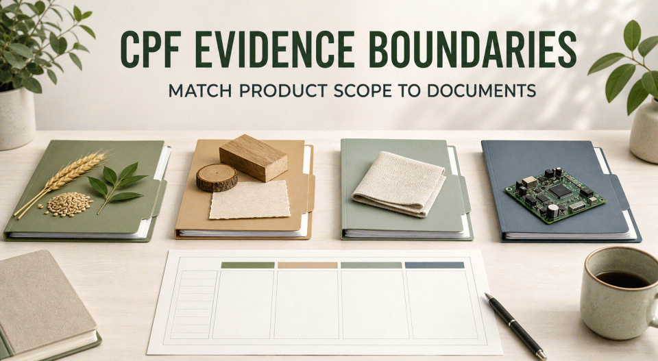 How to Organise CPF Evidence by Industry: Match Product Scope to Documents