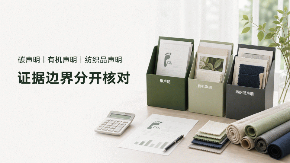 CPF中的碳、有机与纺织品声明：证据边界怎么分开核对