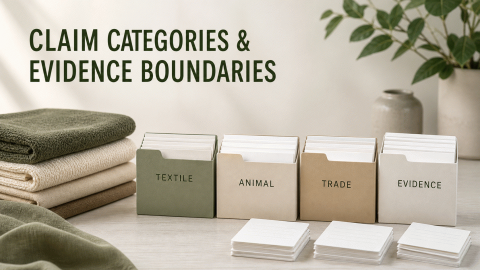 Amazon CPF Claim Boundaries: Textile, Animal Welfare and Fair Trade Evidence