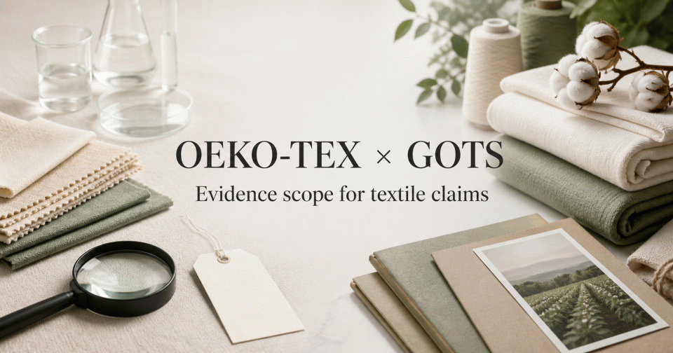 OEKO-TEX and GOTS for Textiles: Separate Scope, Shipment Evidence and Page Claims