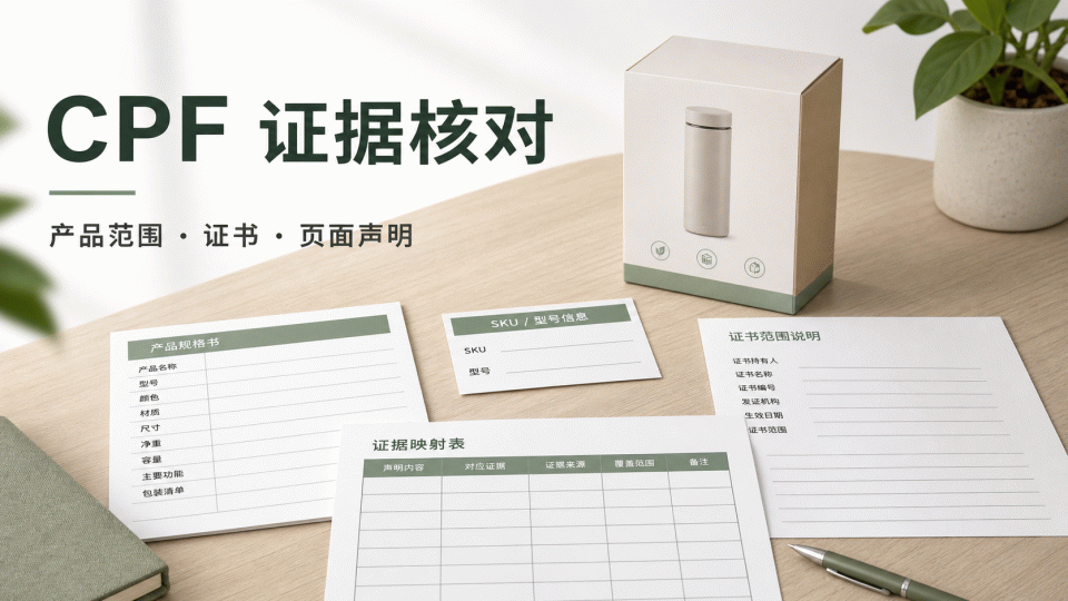 亚马逊 CPF 绿标怎么核对：先看品类、产品范围与证据路径