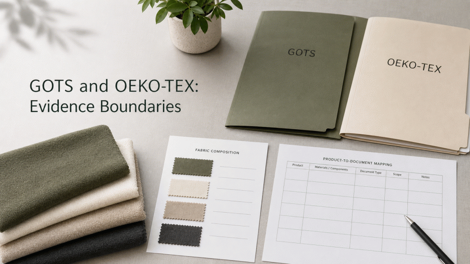GOTS and OEKO-TEX for Textiles: Evidence Scope and Page-Claim Checks