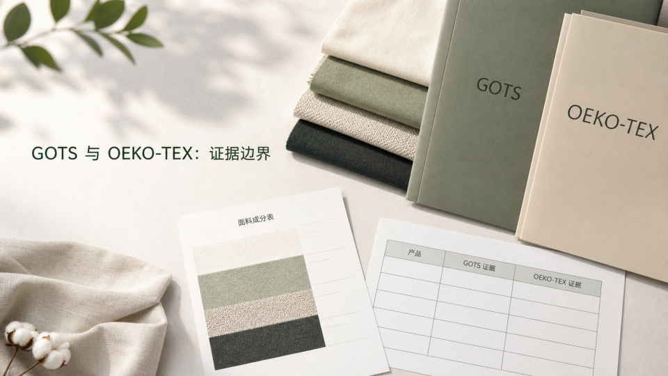 纺织品 GOTS 与 OEKO-TEX 怎么区分：证据范围和页面声明核对