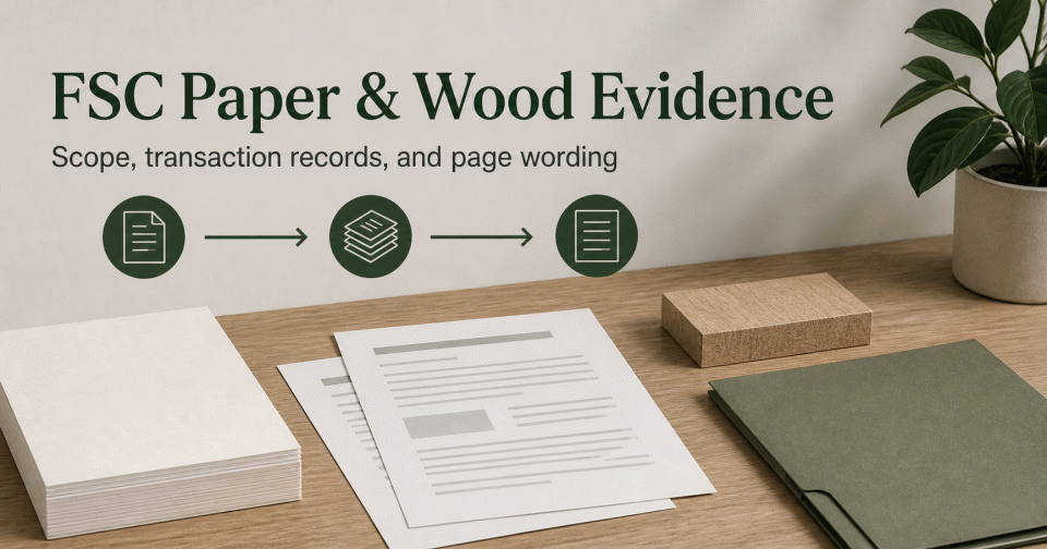 FSC Paper and Wood Evidence: Match Scope, Transactions and Page Wording