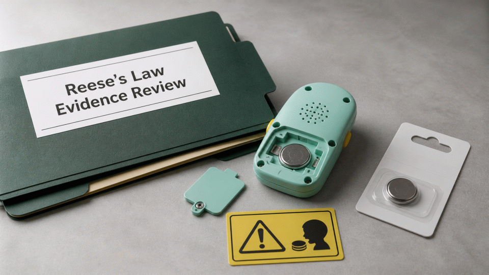 Reese’s Law for Button Cell and Coin Batteries: Product, Packaging, and Certificate Checks