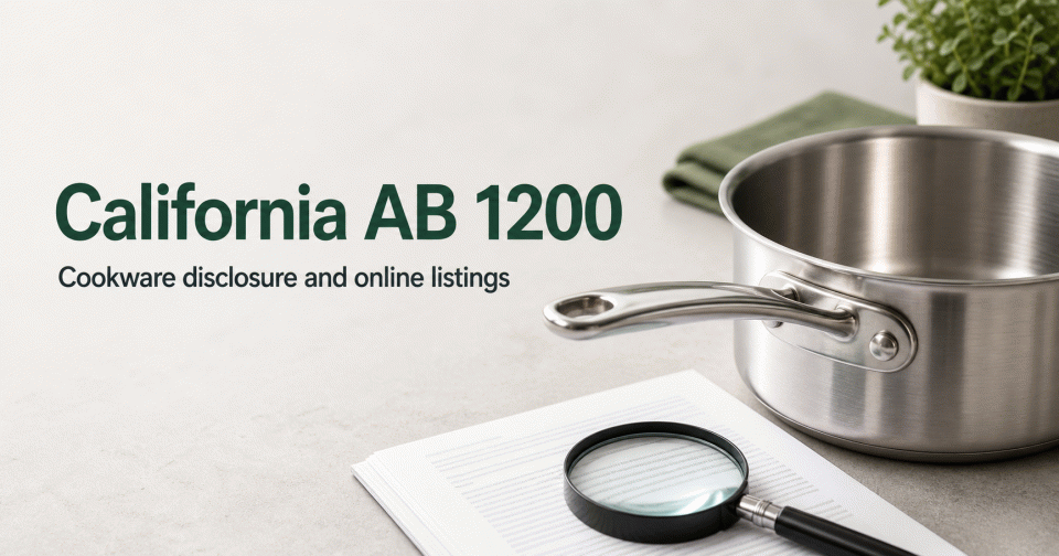 California AB 1200 Cookware Disclosure Guide | DTSC Lists, Handles, Food-Contact Surfaces and Online Listings