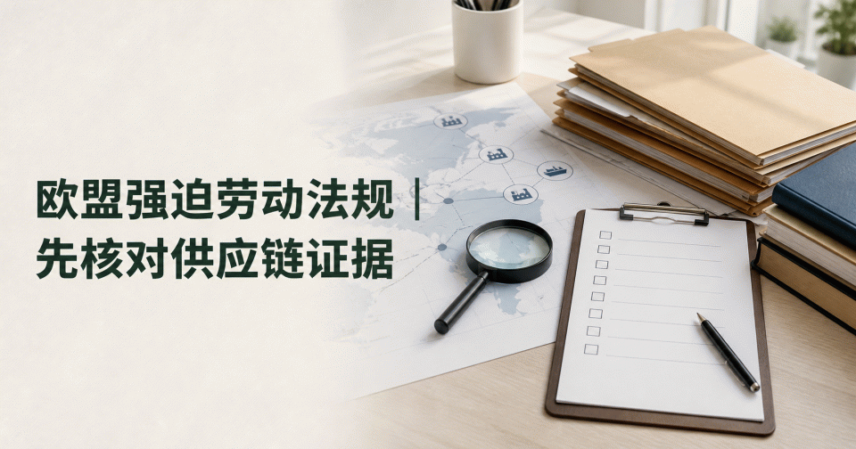 欧盟强迫劳动产品条例准备指南｜Amazon 卖家如何建立可核对的供应链证据