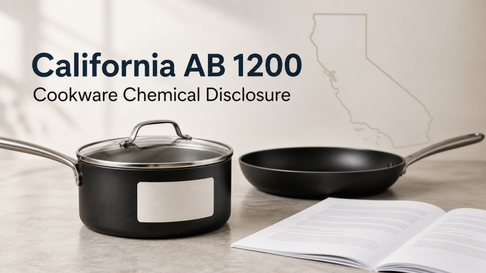 California AB 1200 Cookware Disclosures: How Amazon Sellers Check PFAS, Labels and Listings