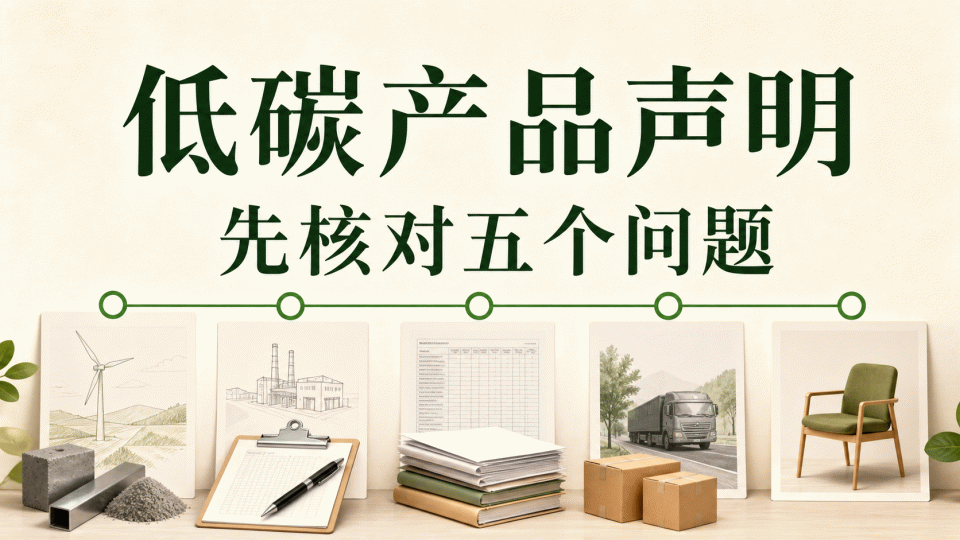 一个产品想讲低碳，先问这5个问题