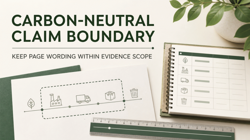 How to Prepare a Carbon-Neutral Claim: Define the Evidence Boundary First