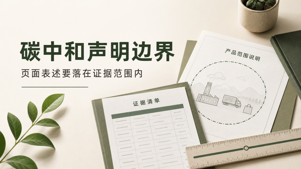 碳中和声明怎么准备：先把证据边界写清楚