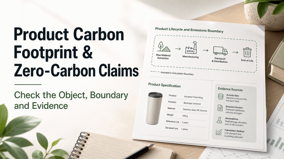 Product Carbon Footprints and “Zero-Carbon” Claims: Check the Object, Boundary and Evidence