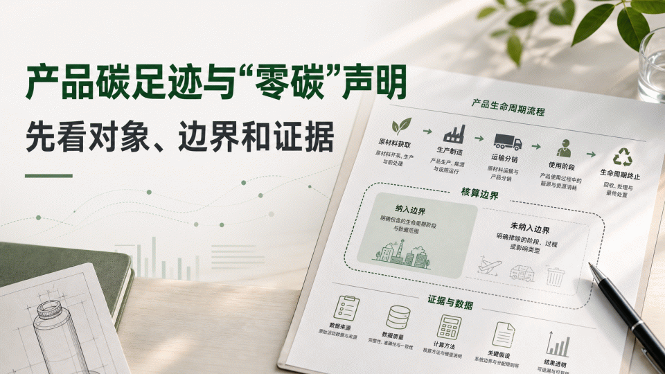 产品碳足迹与“零碳”声明怎么核对：先把对象、边界和证据写清楚