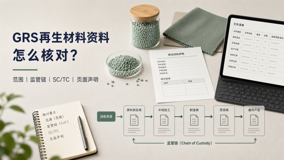 GRS再生材料资料怎么核对？从范围、监管链到页面声明