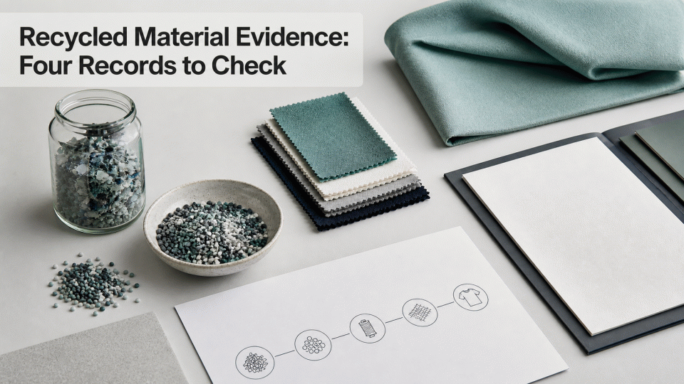Recycled Material Products: Match Four Evidence Sets Before Making a Claim